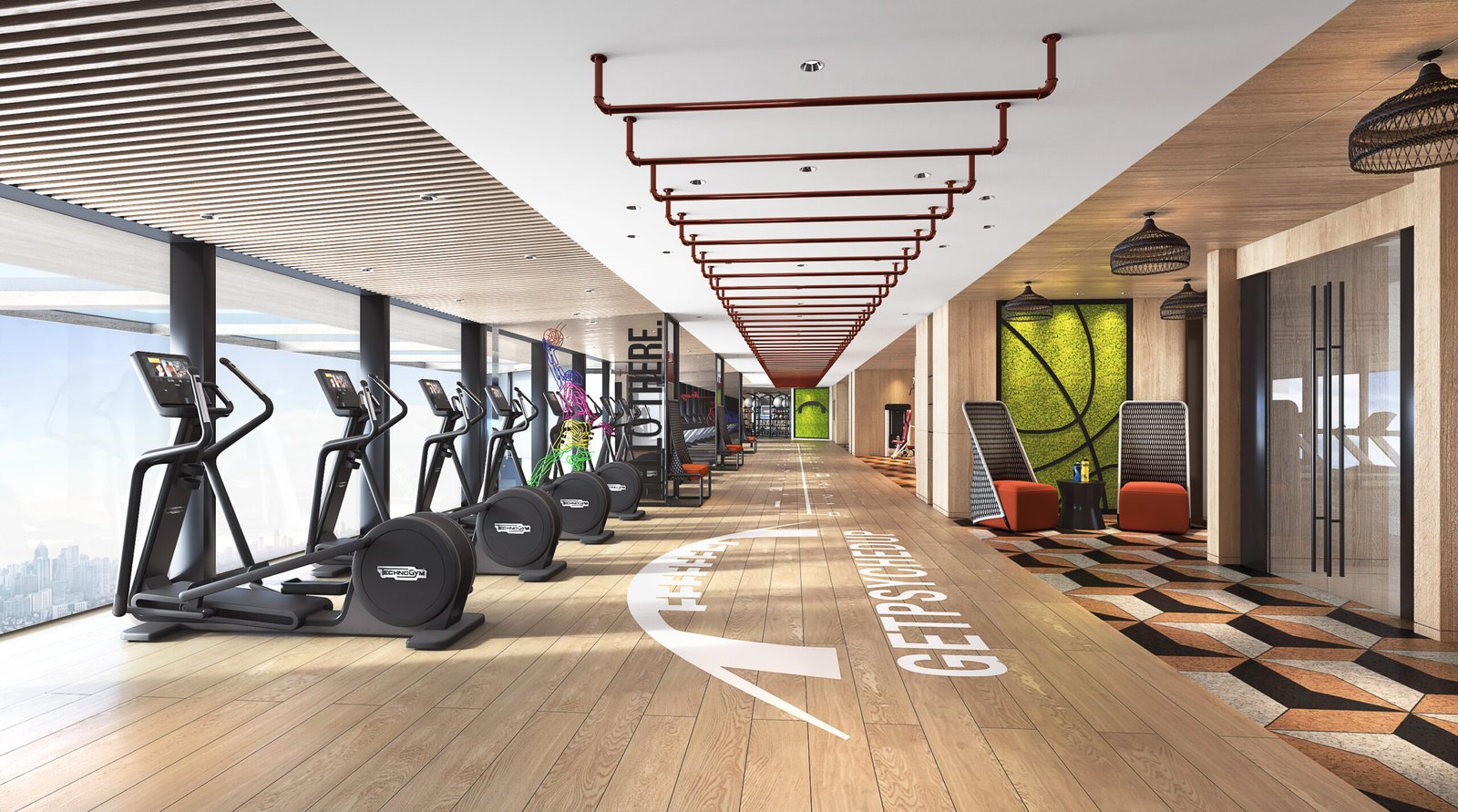 The state-of-the-art fitness studio at Laya